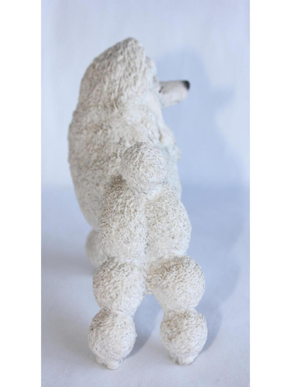 White Standing Poodle Figurine with Show Cut Sandicast - Picture 6 of 11